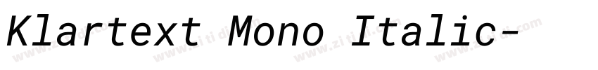 Klartext Mono Italic字体转换